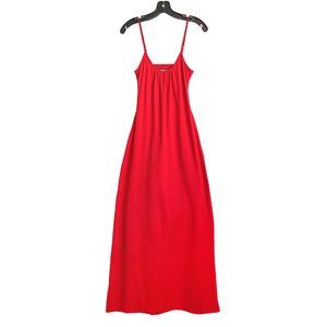 Express maxi dress, long, red, stretchy, spaghetti straps. Size XS